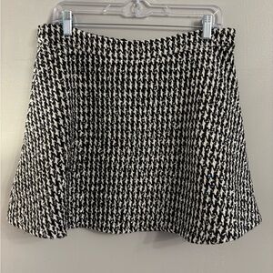 Nbd Black and White Houndstooth sequin Skirt